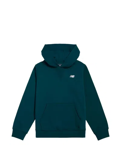 New Balance Kids' French Terry Logo-embroidered Hoodie In Green