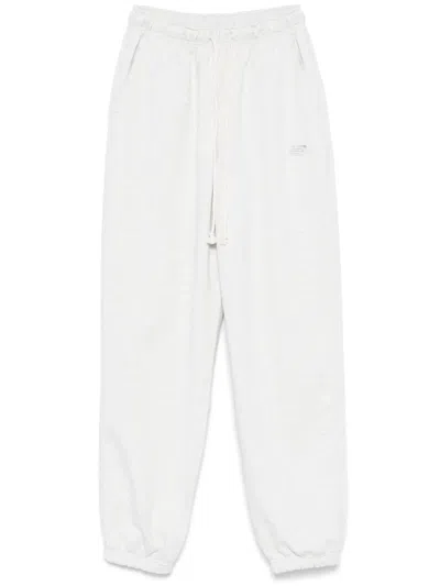 New Balance French Terry Track Pants In Grey