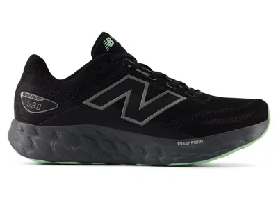 Pre-owned New Balance Fresh Foam 680v8 Waterproof (women's) Sneakers In Black/castlerock/lab Green