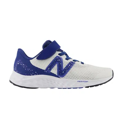 Pre-owned New Balance Fresh Foam Arishi V4 Bungee Lace Little Kid 'white Marine Blue' | Kid's Size 13