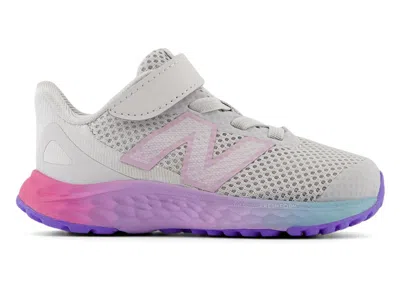 Pre-owned New Balance Fresh Foam Arishi V4 Bungee Lace Sneakers In Grey Matter/mid Century Pink/lilac Glo