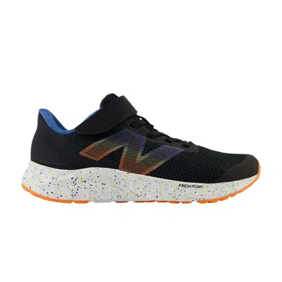 Pre-owned New Balance Fresh Foam Arishi V4 Bungee Lace Top Strap Little Kid 'black Blue Blaze Orange' | Kid's