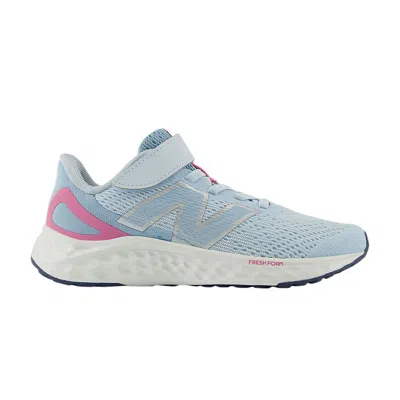 Pre-owned New Balance Fresh Foam Arishi V4 Bungee Lace Top Strap Little Kid 'quarry Blue Real Pink' | Kid's Si