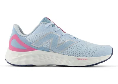 Pre-owned New Balance Fresh Foam Arishi V4 Sneakers In Quarry Blue/real Pink/chrome Blue