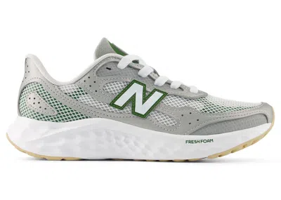 Pre-owned New Balance Fresh Foam Arishi V4 Tiralux (women's) Sneakers In Raincloud/silver Metallic/dark Alpine Green