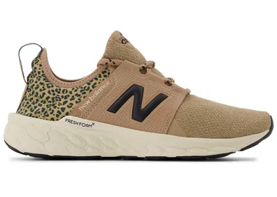 Pre-owned New Balance Fresh Foam Cruz V3 (women's) Sneakers In Flat Taupe/black Cement