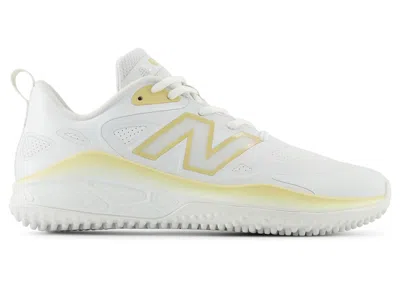 Pre-owned New Balance Fresh Foam Velo V4 Turf Trainer (women's) Sneakers In White/team Gold