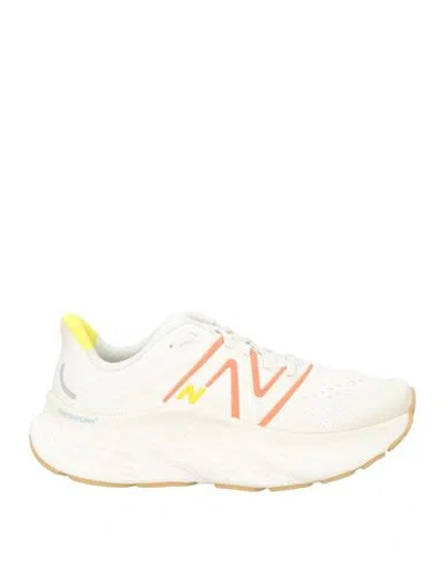 New Balance Fresh Foam Woman Sneakers Cream Size 8 Textile Fibers In White