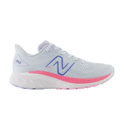 Pre-owned New Balance Fresh Foam X 860v13 Big Kid Wide 'moon Dust Neon Pink' | Grey | Kid's Size 7 In Gray