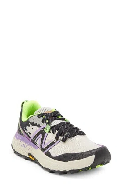 New Balance Fresh Foam X Hierro V7 Trail Shoe In Moonbeam/electric Purple
