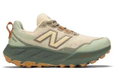 Pre-owned New Balance Fresh Foam X Hierro V9 (women's) Sneakers In Calcium/dark Juniper