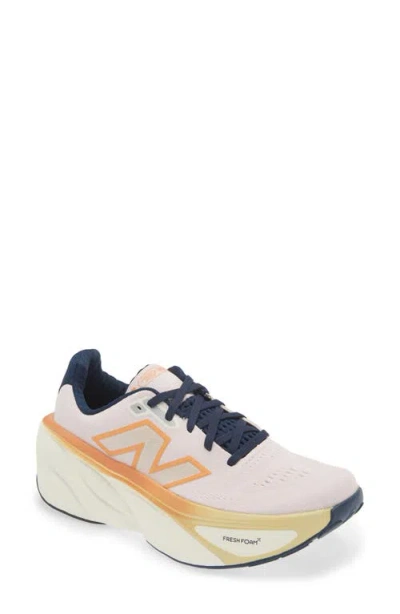 New Balance Fresh Foam X More V5 Running Shoe In Pink/brown/beige