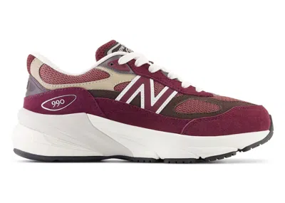 Pre-owned New Balance Fuelcell 990v6 Burgundy Sneakers In Nb Burgundy/black Coffee In Multi