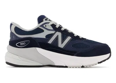 Pre-owned New Balance Fuelcell 990v6 Sneakers In Navy Blue/silver