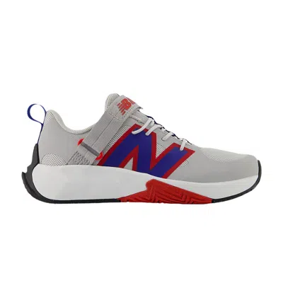 Pre-owned New Balance Fuelcell Play Bungee Lace Top Strap Little Kid 'raincloud Royal Red' | Grey | Kid's Size In Gray