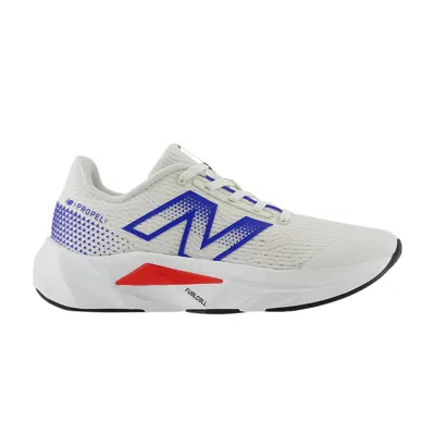 Pre-owned New Balance Fuelcell Propel V5 Big Kid 'sea Salt Royal True Red' | Cream | Kid's Size 6