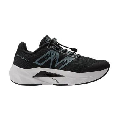 Pre-owned New Balance Fuelcell Propel V5 Bungee Lace Little Kid 'black Steel' | Kid's Size 2