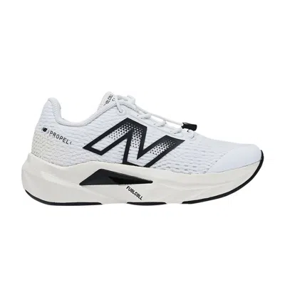 Pre-owned New Balance Fuelcell Propel V5 Bungee Lace Little Kid 'white Black' | Kid's Size 11.5