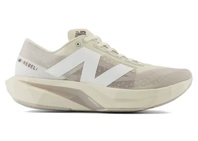 Pre-owned New Balance Fuelcell Rebel V4 Sydney Mclaughlinlevrone (women's) Sneakers In Linen/moonrock/white