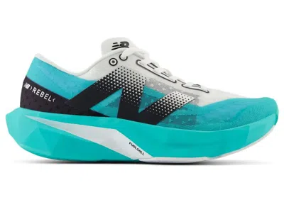 Pre-owned New Balance Fuelcell Rebel V4 (women's) Sneakers In Cyber Jade/black/white In Multi