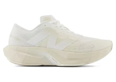 Pre-owned New Balance Fuelcell Rebel V4 (women's) Sneakers In White/linen/sea Salt