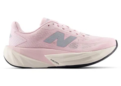 Pre-owned New Balance Fuelcell Rebel V5 Silver (women's) Sneakers In Pink Granite/silver Metallic/linen