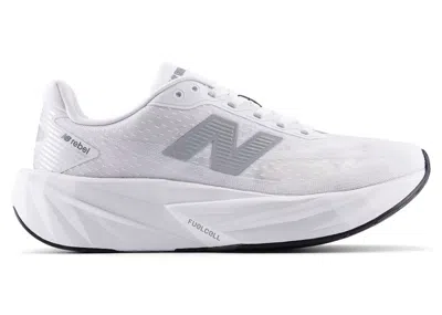 Pre-owned New Balance Fuelcell Rebel V5 Silver (women's) Sneakers In White/silver Metallic/black In Multi
