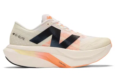 Pre-owned New Balance Fuelcell Supercomp Elite V4 (women's) Sneakers In White/angora/hot Mango In Multi