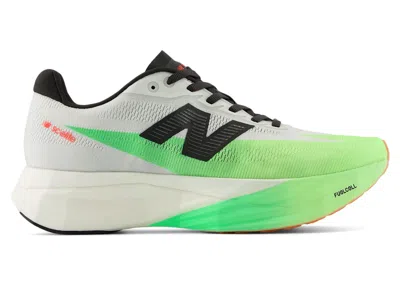 Pre-owned New Balance Fuelcell Supercomp Elite V5 (women's) Sneakers In White/mint Flash/lime Leaf
