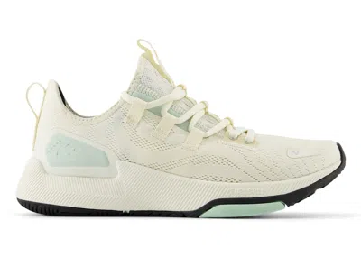 Pre-owned New Balance Fuelcell Trainer V2 (women's) Sneakers In Angora/calcium/clay Ash