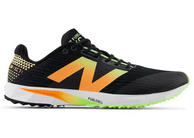 Pre-owned New Balance Fuelcell Xc7 V5 (women's) Sneakers In Black/bleached Lime Glo/hot Mango In Multi