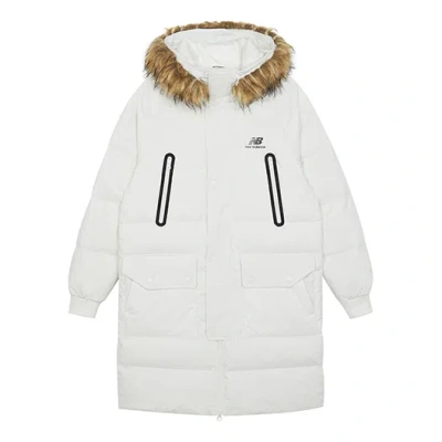 New Balance Fur Collar Warm Windproof Down Jacket 'white'