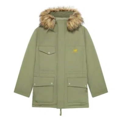 New Balance Fur Collar Warm Windproof Jacket 'green'