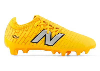 Pre-owned New Balance Furon Dispatch Fg V7 Sneakers In Sun Glow/metallic Silver/black