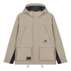 New Balance Fw22 Hooded Windproof Jacket 'beige Black' In Neutral
