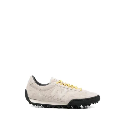 New Balance Mens Star Burst Sea Salt Gator Run Suede Trainers In White