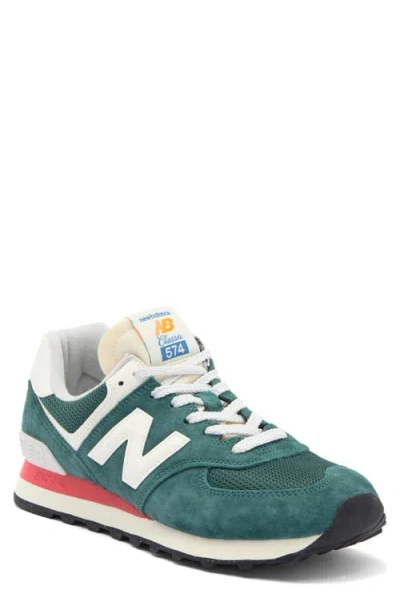 New Balance Gender Inclusive 574 Sneaker In New Spruce/sea Salt