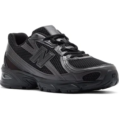 New Balance Mens Black Mono 740 V2 Branded Mesh Low-top Trainers