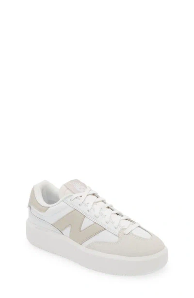 New Balance Gender Inclusive Ct302 Tennis Trainer In White/ Rosewood