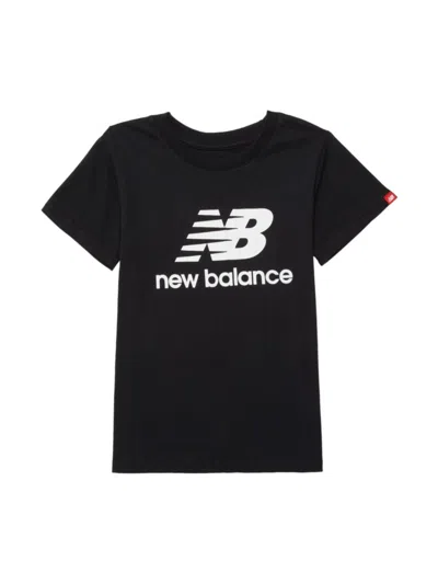 New Balance Kids' Girl's Logo Tee In Black