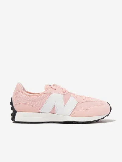 New Balance Kids' Girls 327 Lace Up Logo Trainers In Pink