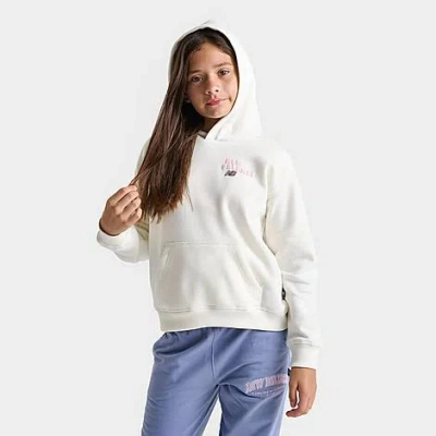 New Balance Girls' Big Kids 9060 Bubble Graphic Pullover Hoodie In Neutral