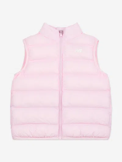 New Balance Kids'  Girls Bond Quilted Gilet In Pink
