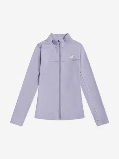 New Balance Kids'  Girls Daybreak Performance Funnel Track Jacket In Brown