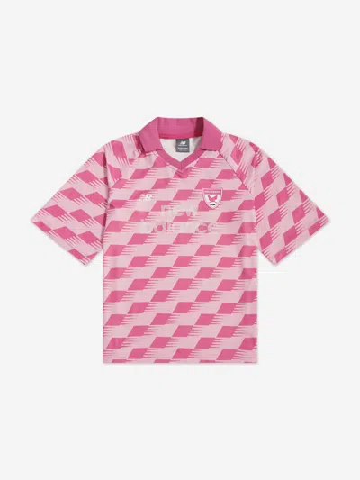 New Balance Babies'  Girls Megaspeed Aop Football T-shirt In Pink