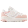 New Balance Woman Sneakers White Size 7 Leather In White/pink