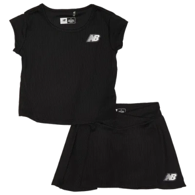 New Balance Kids' Girls   Rib Top & Skort Set