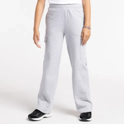 New Balance Kids' Girls   Wide Leg Cargo Pant In Grey Heather