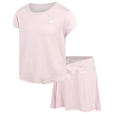 New Balance Kids' Girls Preschool   Rib Top & Skort Set In Pink