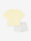 New Balance Logo-embroidered Shorts Set In Yellow